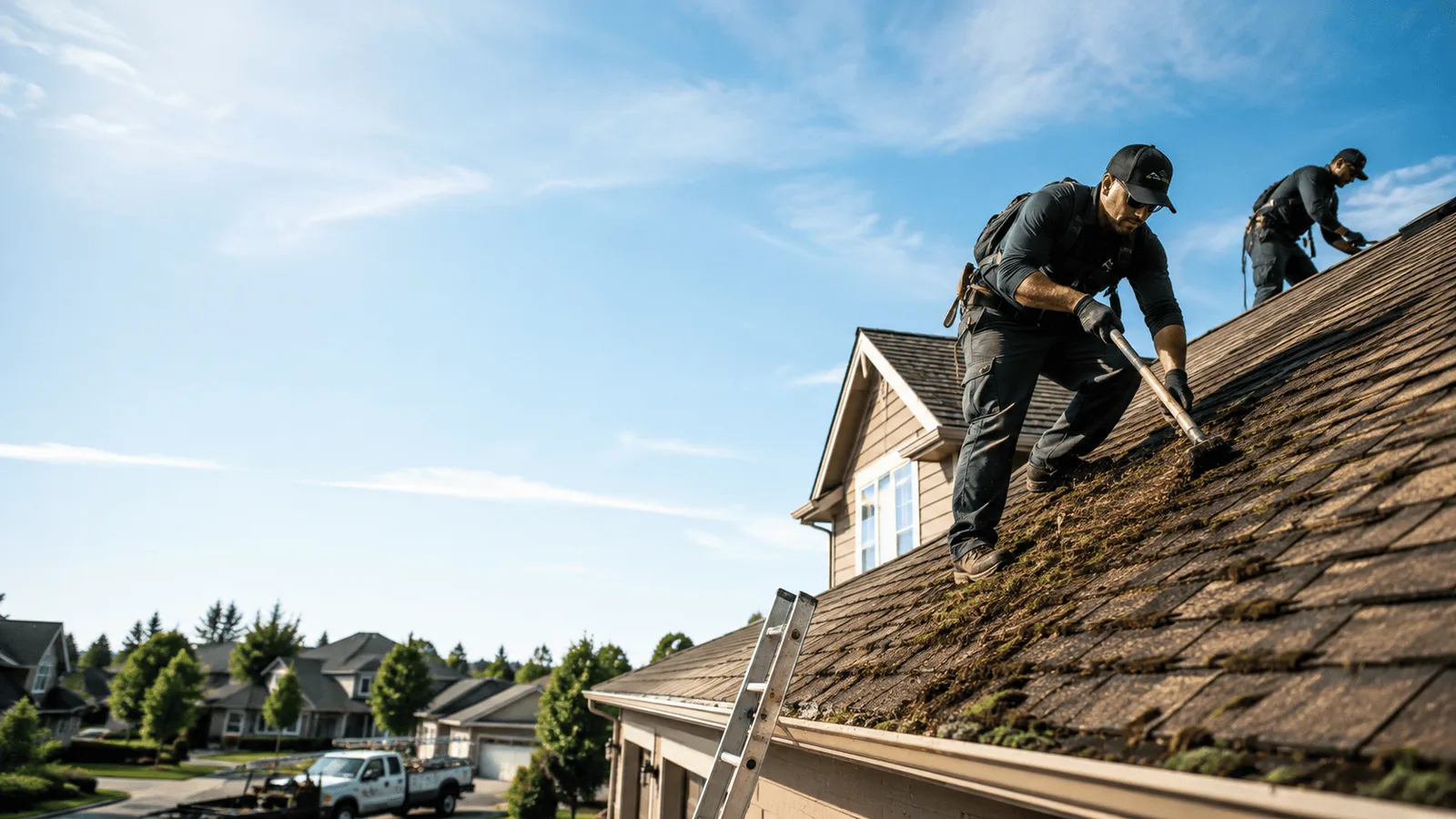 Roof Moss Removal in Des Plaines, IL near me